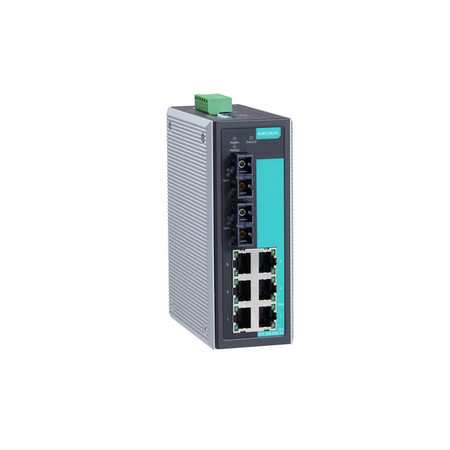 MOXA Indust. Unmgd Eth. Swtch W/ 6 10/100Baset(X)Ports, Eds-308-Mm-Sc EDS-308-MM-SC